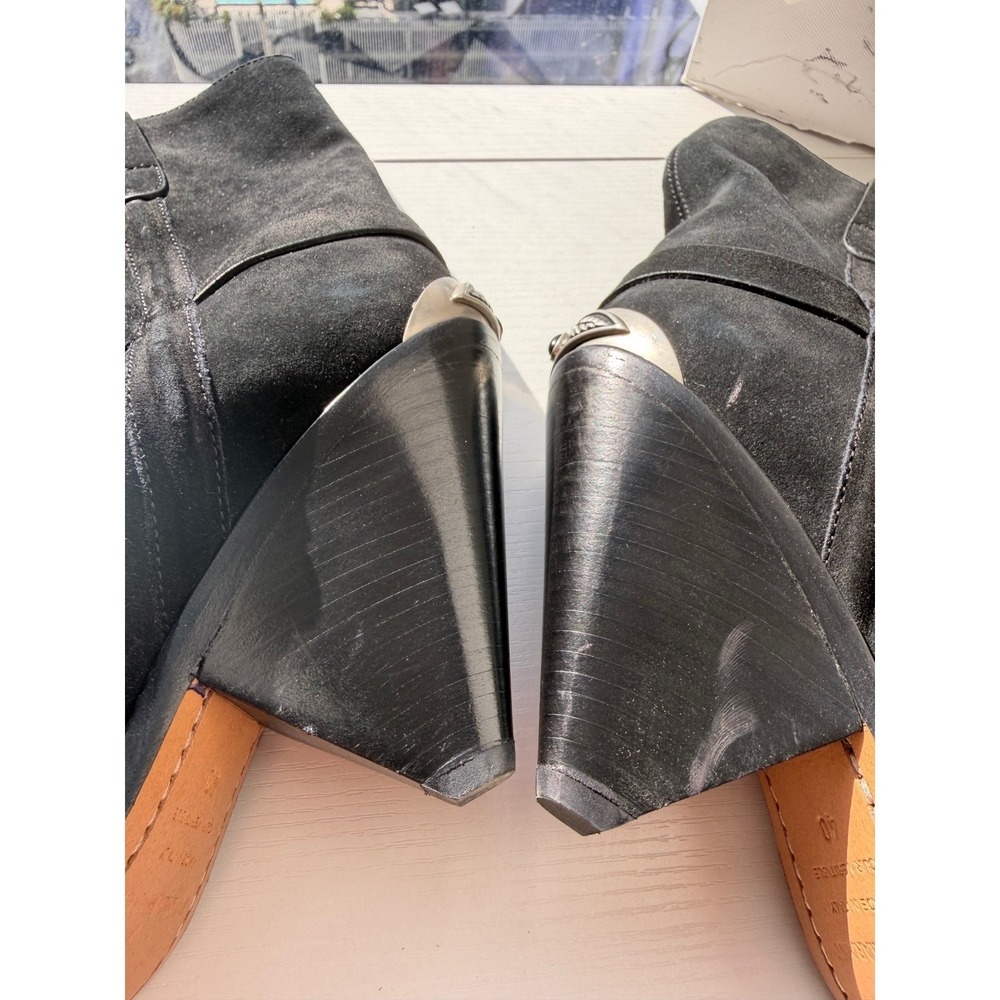 Isabel Marant Lamsy Black Suede Cap Toe Cone Boots Size 40 fits 39 9 fits 8.5 US - Picture 10 of 16
